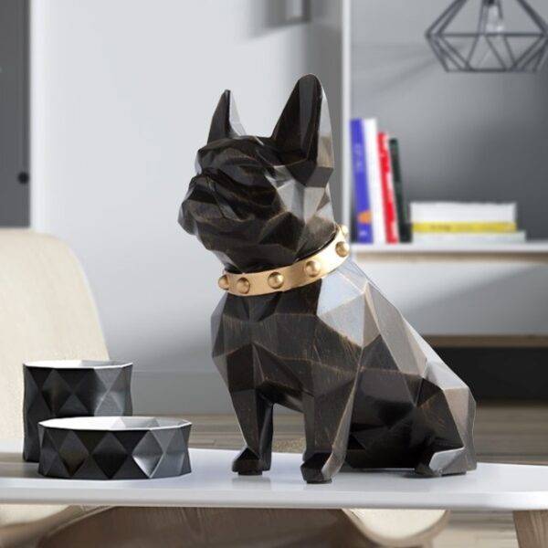 Tirelire chien Bouledogue à design géométrique Tirelire animaux Tirelire chien