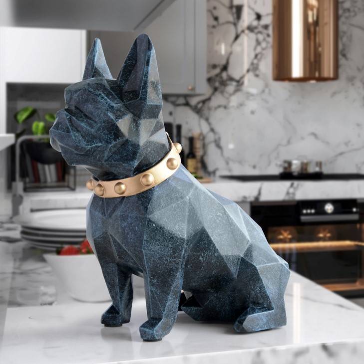 Tirelire chien Bouledogue à design géométrique Tirelire animaux Tirelire chien