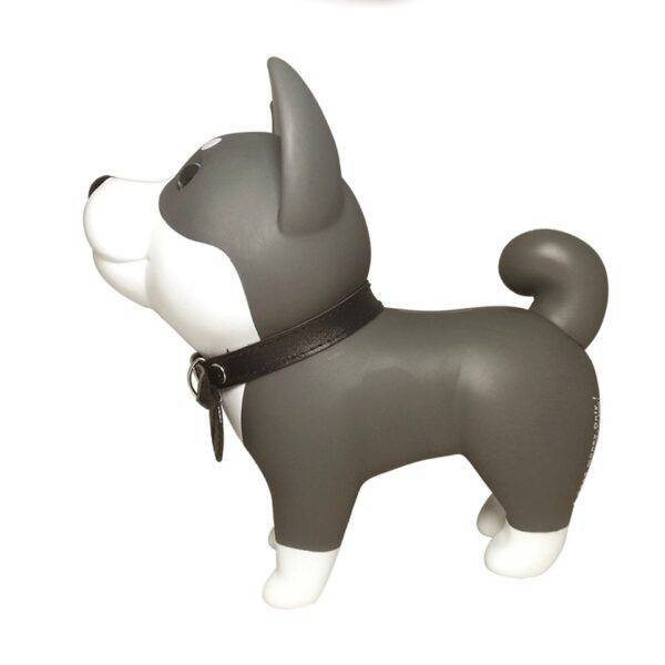 Tirelire chien Husky avec collier en cuir Tirelire chien Tirelire animaux