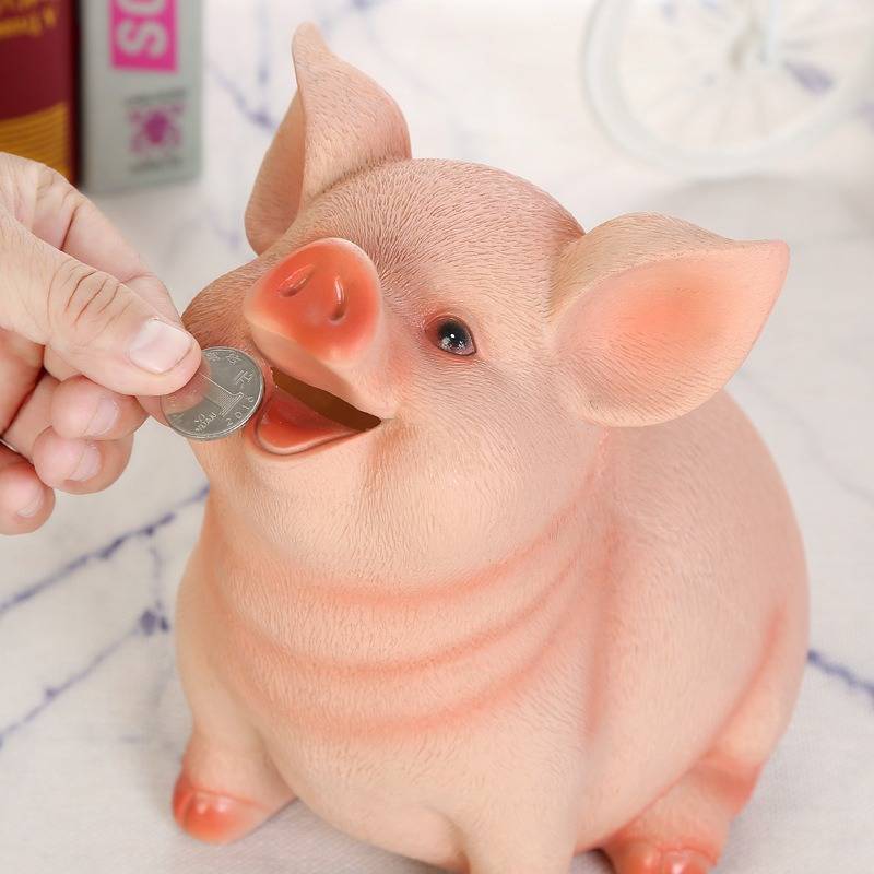 Tirelire cochon en plastique qui sourit Tirelire animaux Tirelire cochon