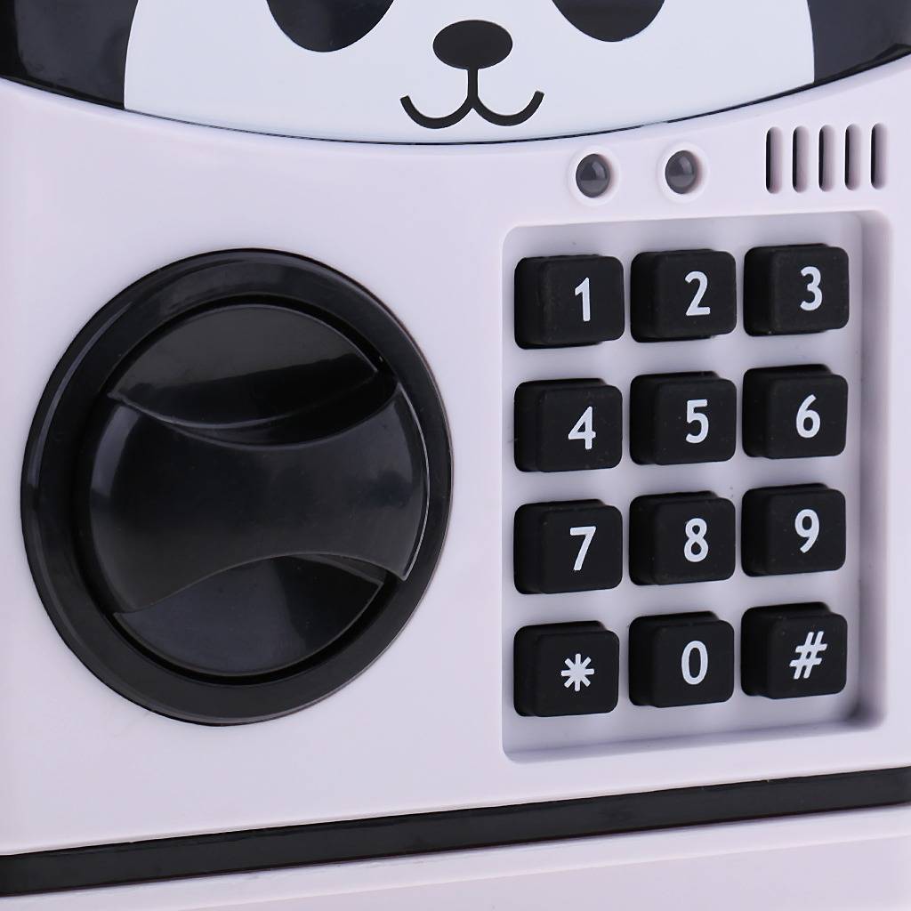 Tirelire coffre fort électronique de billet avec panda • La Tirelire